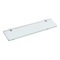 Square 24 Inch Clear Glass Bathroom Shelf